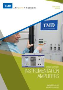 ...the power in microwaves!  INSTRUMENTATION AMPLIFIERS  product summary