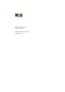 M&G Investment Funds (1) Summary Prospectus Issued by M&G Securities Limited 1 September 2015