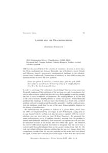 15  Documenta Math. Leibniz and the Brachistochrone Eberhard Knobloch