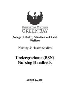 College of Health, Education and Social Welfare Nursing & Health Studies  Undergraduate (BSN)