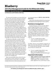 2013 Blueberry Pest Management Guide for the Willamette Valley
