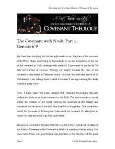 Microsoft Word - Lesson 9_The Covenant with Noah_Part 1...Genesis 6-9