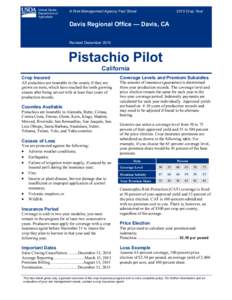 Davis Regional Office California Pistachio Pilot Fact Sheet