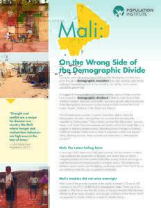 Mali: On the Wrong Side of the Demographic Divide During the past half century many of the world’s developing countries have gone through a demographic transition from high mortality, high fertility, and rapid populati