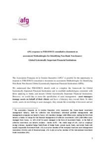 AFG response to FSB-IOSCO consultative document on assessment Methodologies for Identifying Non-Bank Non-Insurer Global Systemically Important Financial Institutions
