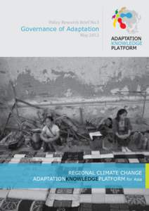 Policy Research Brief No 3  Governance of Adaptation MayREGIONAL CLIMATE CHANGE