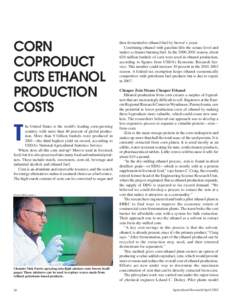 CORN COPRODUCT CUTS ETHANOL PRODUCTION COSTS