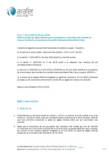 Avis n° du 29 juin 2016 relatif au projet de règles internes pour la passation et l’exécution des marchés de travaux, fournitures et services de la société Autoroutes Esterel-Côte d’Azur L’Autorité