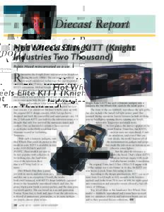 Diecast Report Matt White Hot Wheels Elite KITT (Knight Knight Industries Two Thousand)