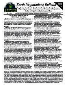 Earth Negotiations Bulletin  ......................... COP-10 FSAR