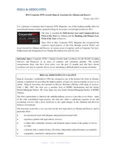 Microsoft Word - Corporate INTL Legal Awards Press Release 2013.doc