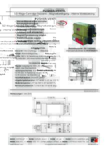 PUSHER-VENTIL  5/2-Wege-Cartridge-Sitzventil - Magnetbetätigung - interne Vorsteuerung •	 	 •