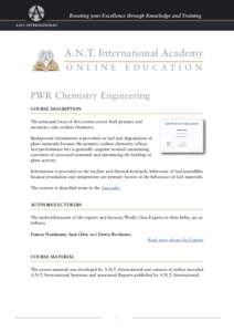 Boosting your Excellence through Knowledge and Training  A.N.T. International Academy O N L INE  EDU CAT I O N