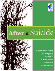 After a Suicide Recommendations for Religious Services & Other Public Memorial