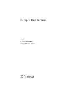 Europe’s First Farmers  edited by