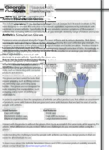 Clothing / Gloves / Medicine / Protective gear / Safety clothing / Hand / Rheumatology / Lacrosse glove / Arthritis / Simulation / Range of motion / Neoprene