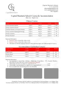 Microsoft Word - June-August 2015 Pricelist - Capital Mandarin School.docx