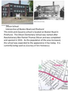 Billerica Historical Society  Nicholas M Lazott Ditson School Intersection of Boston Road and Pinehurst
