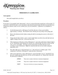 Microsoft Word - THERMOSTAT CALIBRATION.doc