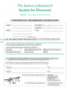 Society for Discovery membership form