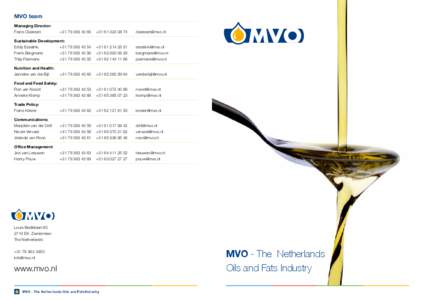 MVO team Managing Director: Frans Claassen +	 +