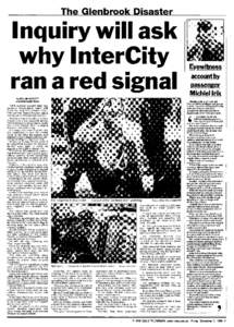 The Glenbrook Disaster  Inquiry will ask why InterCity ran a red signal By KELVIN BISSETT