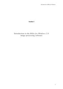Introduction to Bilko for Windows  Section 1 Introduction to the Bilko for Windows 2.0 image processing software