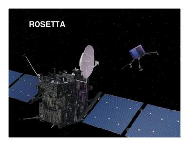 Discovery and exploration of the Solar System / Rosetta / Mass spectrometry / CONSERT / Secondary ion mass spectrometry / Comet / Alpha particle X-ray spectrometer / Lander / Philae / Spaceflight / Rosetta mission / Spacecraft