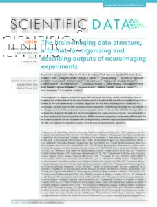www.nature.com/scientificdata  OPEN SUBJECT CATEGORIES » Data publication and archiving