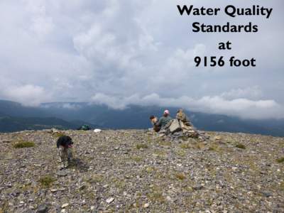 Water Quality Standards at 9156 foot  STANDARDS OF QUALITY