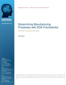 Streamlining Manufacturing Processes with SOA Frameworks