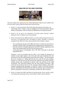 EBO Briefing Paper  UNFC Position August 2013