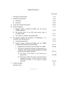 TABLE OF CONTENTS Paragraphs Chronology of the procedure 1–16
