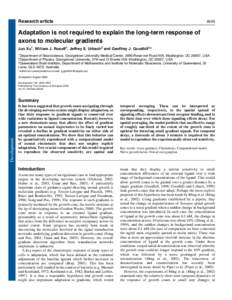 Research article[removed]Adaptation is not required to explain the long-term response of axons to molecular gradients