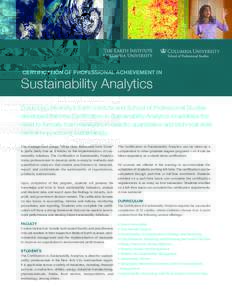 Sustainability / Natural environment / Sustainable development / Environmentalism / Professional certification / Sustainability metrics and indices / Sustainability science