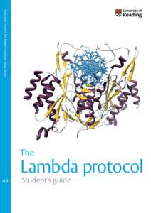 National Centre for Biotechnology Education  Lambda protocol The
