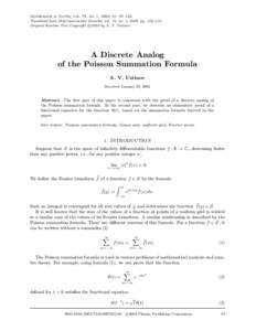 Mathematical Notes, vol. 73, no. 1, 2003, pp. 97–102. Translated from Matematicheskie Zametki, vol. 73, no. 1, 2003, pp. 106–112. c Original Russian Text Copyright 2003 by A. V. Ustinov.