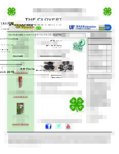 THE CLOVERTIMES MIAMI-DADE COUNTY 4-H YOUTH DEVELOPMENT PROGRAM Questions?  4-H Facts