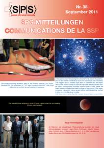 Nr. 35 September 2011 SPG MITTEILUNGEN COMMUNICATIONS DE LA SSP