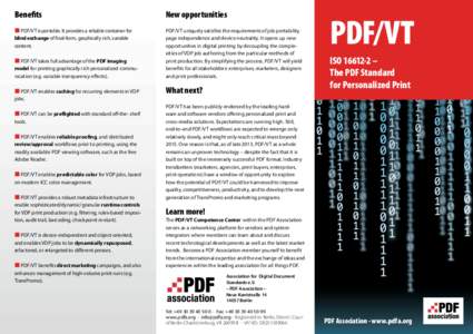 Benefits  New opportunities ██PDF/VT is portable. It provides a reliable container for