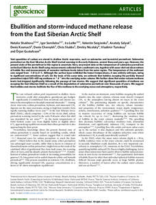 Ebullition and storm-induced methane release from the East Siberian Arctic Shelf