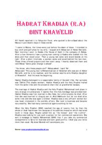 Microsoft Word - Hadrat Khadija.doc