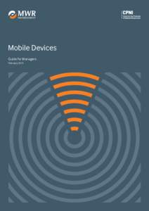 Mobile Devices Guide for Managers February 2013 Mobile Devices