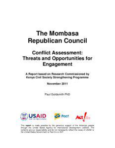 The Mombasa Republican Council Conflict Assessment: