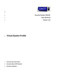 DMTF DSP1057 Virtual System Profile
