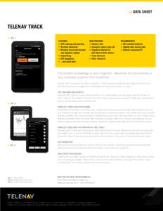 DATA SHEET  TeleNaV Track FIG. 1 FEATURES •	 GPS tracking and reporting
