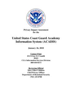 Department of Homeland Security Privacy Impact Assessment ACADIS
