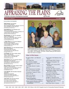 A Publication of the Kansas County Appraisers Association  Volume 15, Issue 4 of Kansas OCTOBER 2011