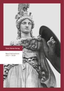 Franz Steiner Verlag New Publications Cover illustration: Ancient Greek god Athena.