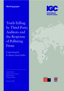 Working paper  Truth-Telling by Third-Party Auditors and the Response